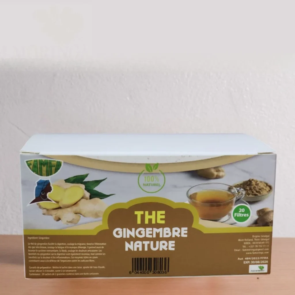 Thé gingembre nature - FamMoringa Sénégal