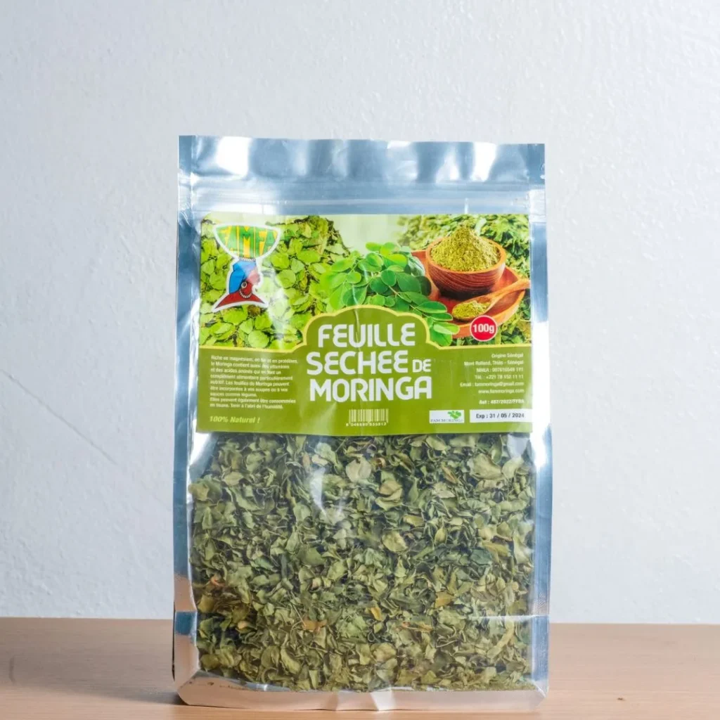 Feuille Séchée de Moringa - FamMoringa Sénégal
